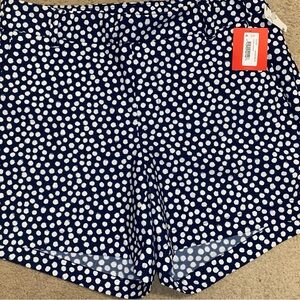 SPANX Navy and White Polka Dot Women's Shorts